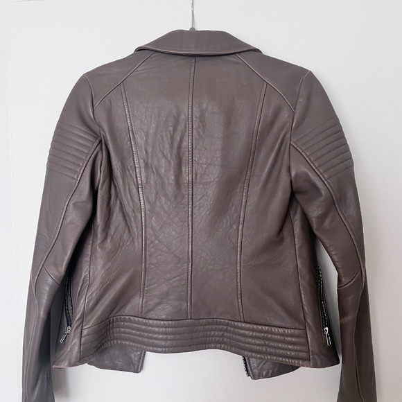 Soia and Kayo Gray Leather Jacket - Picture 3 of 5